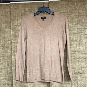 Charter club cashmere V-neck sweater color camel